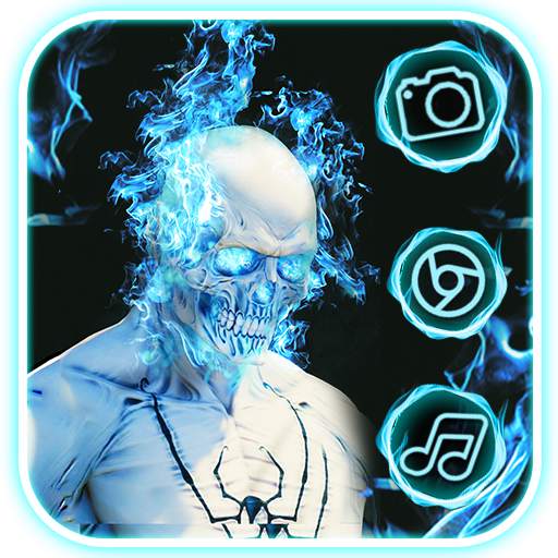 Fire, Blue, Skull Themes, Live Wallpaper 1.0
