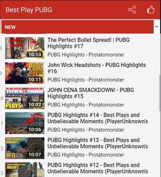 BEST PLAY VIDEO PUBG 2018 screenshot 3