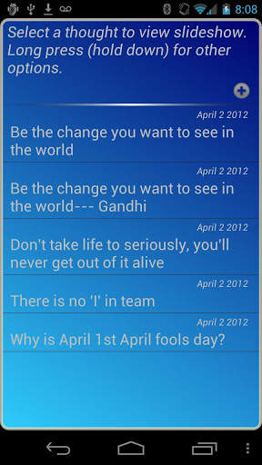 my Thoughts screenshot 1