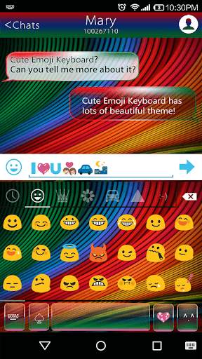 Rainbow Stripe Emoji Keyboard❤ screenshot 2