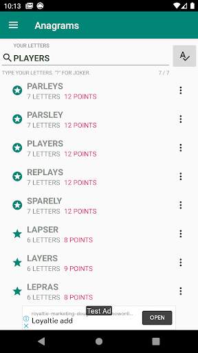 Alphagram-R : Anagrams Free screenshot 2