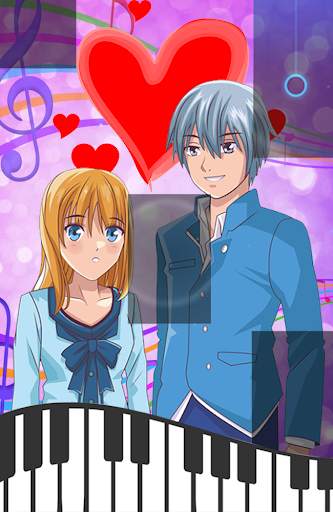 Piano Anime Manga Tiles Cartoon screenshot 1