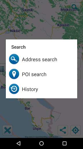 Map of Montenegro offline screenshot 2