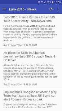 App for Euro Football 2016 screenshot 1