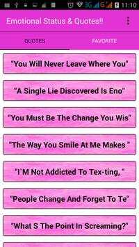 Emotional Status Quotes screenshot 1
