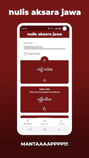 Aksara Jawa Nulis Aksara Jawa screenshot 6