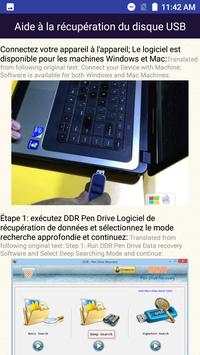Récupération de données du lecteur USB French Help скриншот 2