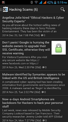 Hacking Scams (Hackers News) 8 تصوير الشاشة
