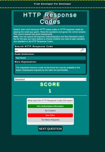 HTTP Response / Status Code screenshot 12