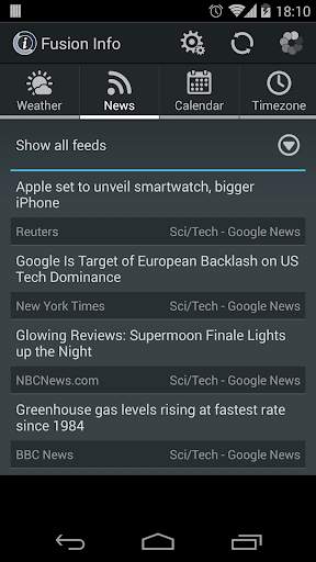 Weather and News Info Widget screenshot 6
