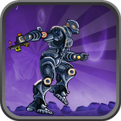 Ninja robot run icon