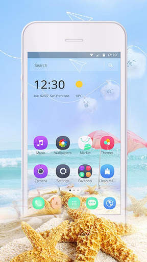 Blue Sunmer Fresh Theme скриншот 3