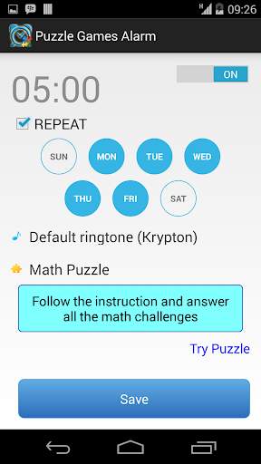 Puzzle Games Alarm screenshot 1