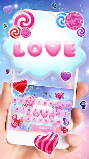 Colorful Love Pastel Keyboard Theme screenshot 1