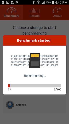 A1 SD Bench screenshot 2
