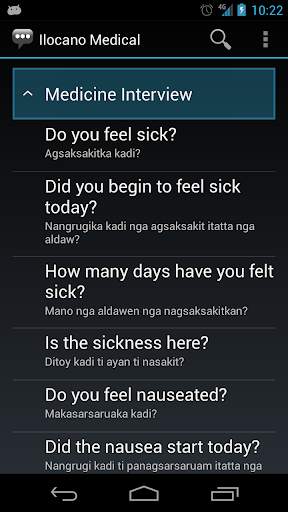 Ilocano Medical Phrases - Works offline screenshot 2