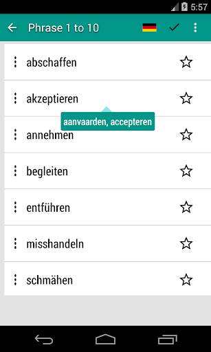 Gemeenschappelijke Duitse werkwoorden: Duits leren screenshot 5