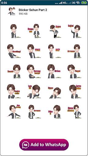 Stickers Sehun WA WAStickerApps screenshot 4