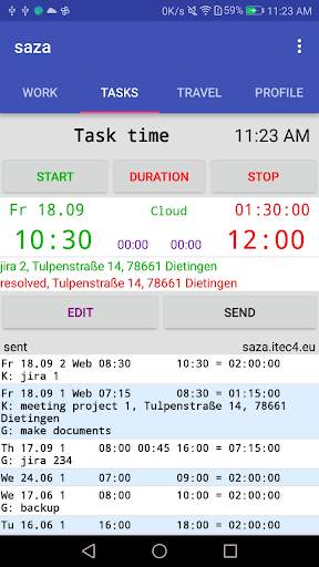 Saza: Work time GPS company screenshot 4