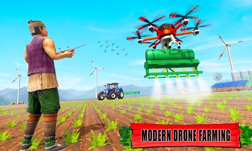 Drone Driving Tractor Simulatr screenshot 1
