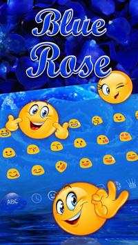 Beautiful Shiny Blue Rose Petal Keyboard Theme screenshot 3