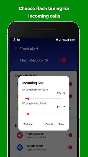 Flash Alert on Call - Flashlight blinking screenshot 3