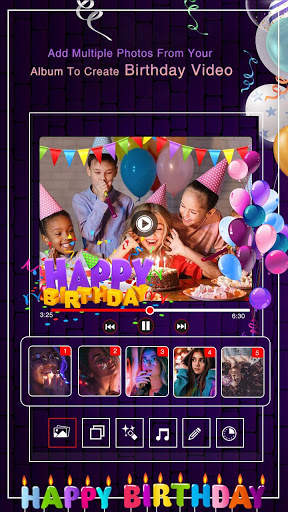 Happy Birthday Video Maker with Song screenshot 4