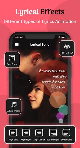 Telugu photo lyrical video status maker : Editor 4 تصوير الشاشة