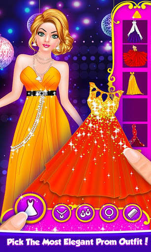 Prom Party Fashion Doll Salon Dress Up Game screenshot 8