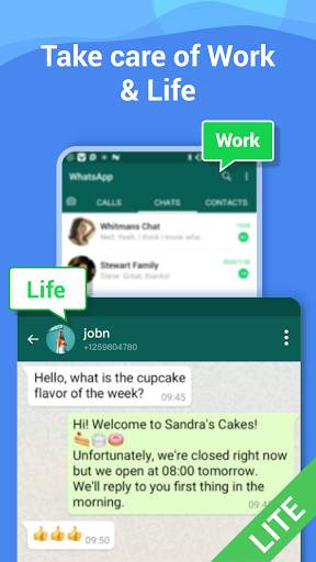 2Space Lite: 2 accounts for 2 WhatsApp screenshot 2