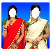 Women half saree أيقونة