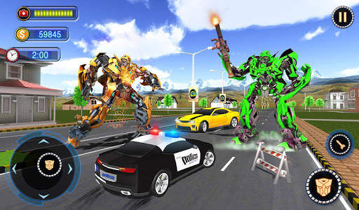 US Robot Car Transform - Police Robot Fighting screenshot 8