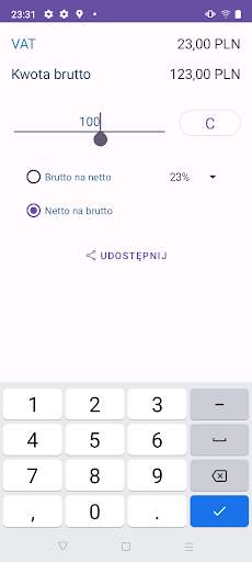 Kalkulator VAT brutto netto screenshot 2