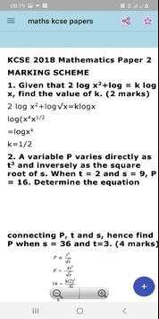 MATHEMATICS K. C. S. E PASTPAPERS & ANSWERS скриншот 3