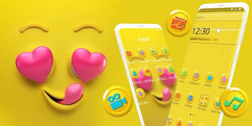 Tema Kuning Senyum Cinta Wajah screenshot 4