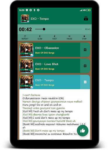 EXO Song's - Offline Music Lyrics screenshot 2