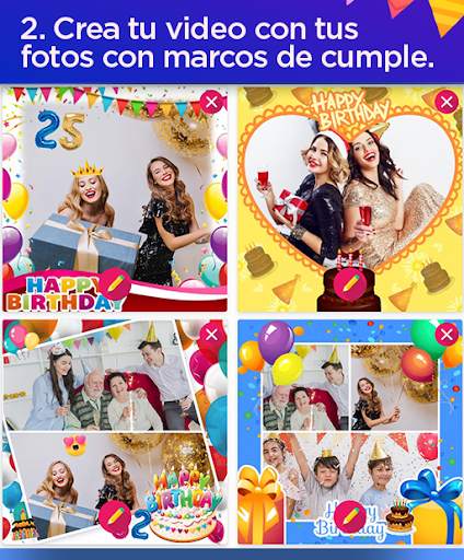 video de cumpleaños 🎈 con musica y fotos screenshot 2