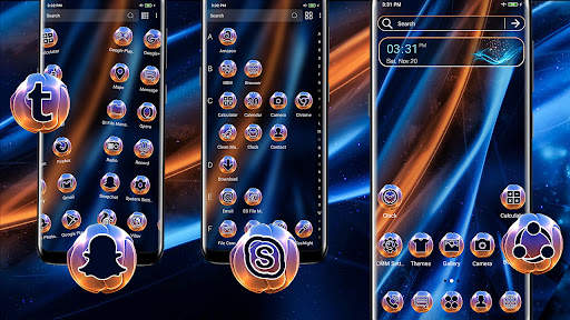 Abstract Wave Launcher Theme screenshot 2