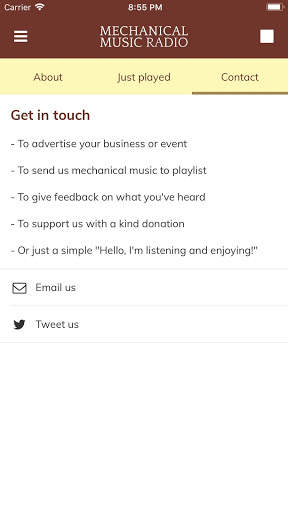Mechanical Music Radio screenshot 1