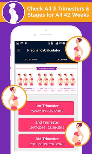 Pregnancy calculator, duedate screenshot 3