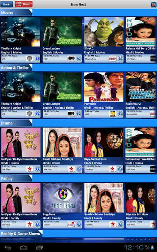 Whats On India a tv guide Tablet app screenshot 5