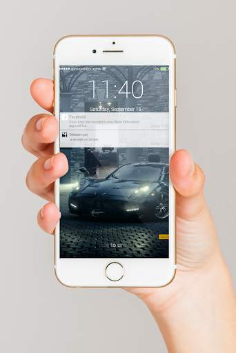 Sports Car Lock Screen Notifications & Fingerprint screenshot 5
