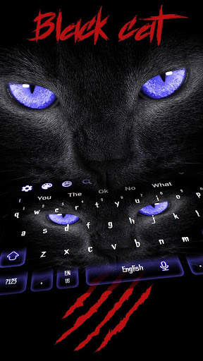 Black Panther Evil Cat Keyboard Theme screenshot 3
