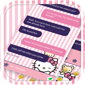 Cute Pink Kitty Message SMS Theme 2018 icon