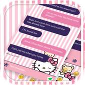 Cute Pink Kitty Message SMS Theme 2018 on 9Apps