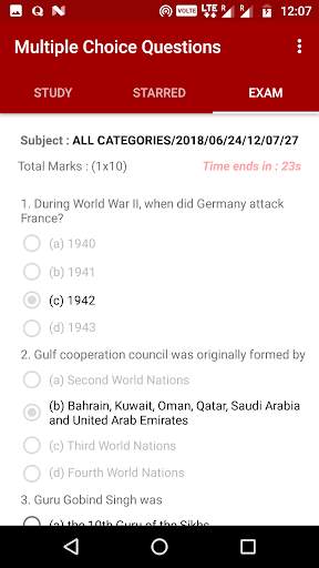 Multiple Choice Questions screenshot 6