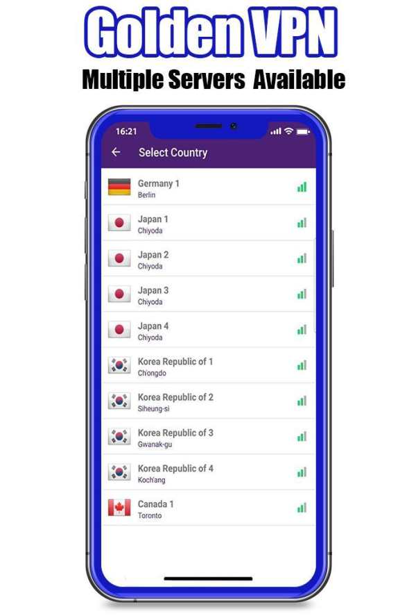 Golden VPN | Free & Secure & Fast VPN Service screenshot 3