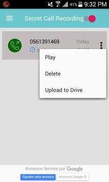 Secret Call Recording 4 تصوير الشاشة