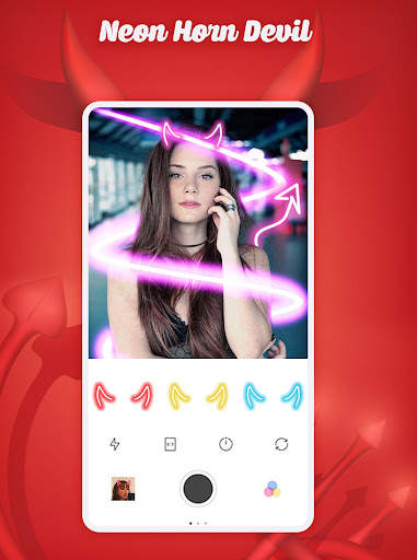 Neon Horn Devil - Devils Horns Photo Editor screenshot 2