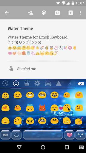 Water Emoji Keyboard Theme screenshot 2